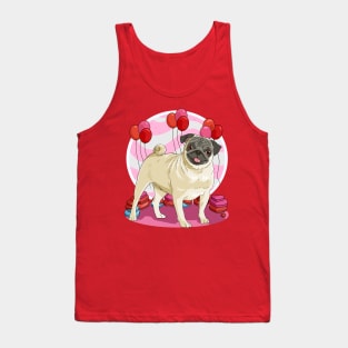 Pug Valentines Day Heart Dogs Puppy Love Tank Top